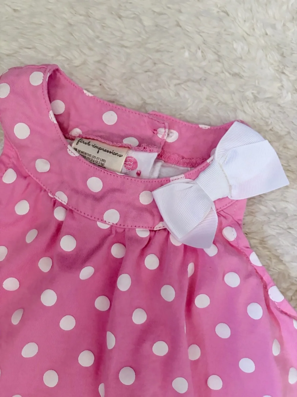 5/$30 🎈 Fresh produce Polka Dot Baby Girl Bubble Romper size 18 months